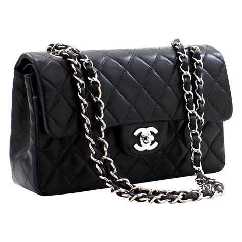 black chanel purse with rainbow chain|Clutches with Chain .